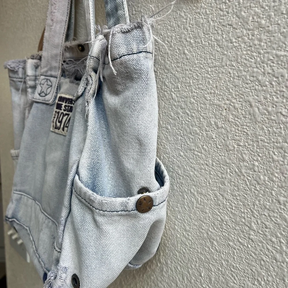 Converse One Star 1974 Light Gray Denim Purse - Picture 3 of 16